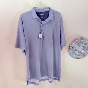 Johnnie O Size XL Men’s Gray White Golf Polo Shirt NWT
